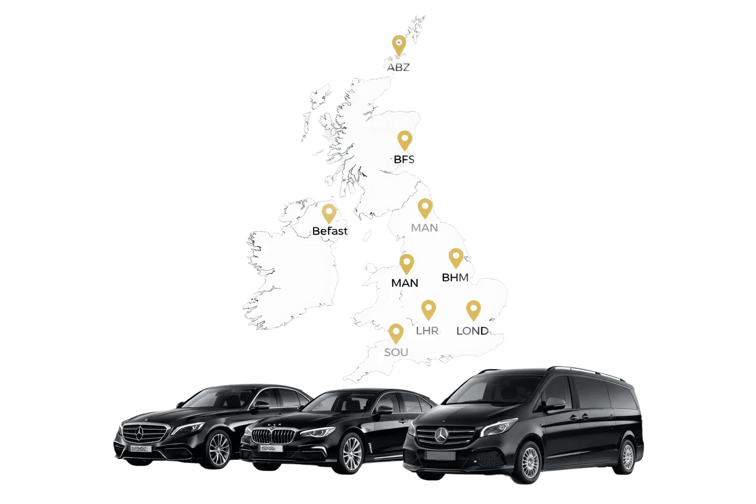 OK Taxis Services - Map and Vehicles